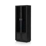 Side angled cabinet view emphasizing tall rectangular silhouette