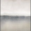 Mountain Scenery II painting with soft gradient layers in muted gray and beige tones resembling a misty mountain range
