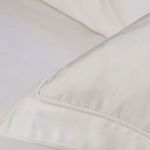 Sheena Bamboo Sateen Euro Sham in crisp white with smooth fabric and simple stitched border