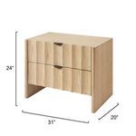 Product Image 3 for Finley Large Fluted Pale Oak Nightstand from Jamie Young
