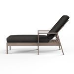 Side profile of Laguna Chaise Lounge showing adjustable black cushioned backrest angle