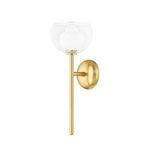 Product Image 1 for Cortney 1-Light Aged Brass & Glass Wall Sconce from Mitzi