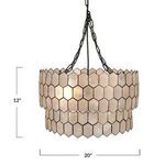 Product Image 3 for Celeste Black Capiz Chandelier from Creative Co-Op