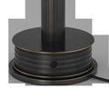 Close-up view of Traverse lamp base with round on/off switch without red light