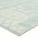 Product Image 1 for Cirus Hand-Knotted Geometric Light Blue/ Ivory Rug from Jaipur 