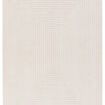Cream modern rug with concentric geometric high-low pile creating a layered, textured pattern