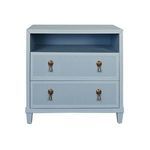 Product Image 6 for Two Drawer, Open Shelf Side Table With Fluted Drawer Fronts In Matte from Worlds Away