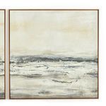 Front view of right panel featuring soft cream sky and layered gray brushstrokes