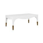 Product Image 1 for Tapered Leg Coffee Table With Antique Brass Foot Caps from Worlds Away