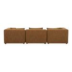 Back view of Lowtide sectional displaying clean lines and uniform fabric covering each modular section