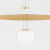 Product Image 2 for Brim 1-Light Small Soft White / Gold Leaf Pendant Light from Hudson Valley