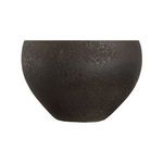 Close-up of Ahmya Lamp's textured black iron oxide mineral glazed base