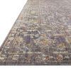 Rosemarie Graphite / Multi Rug with vintage-inspired traditional pattern and muted graphite, beige, and orange hues