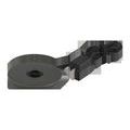 Black circular cordless lamp charging base with attached power cord and plug