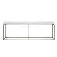 Watts Console Table front view from a distance showing overall proportions and metal frame details