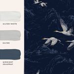 Product Image 4 for Laura Ashley Animalia Midnight Abstract Cranes Wallpaper from Graham & Brown