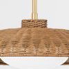 Product Image 1 for Delano 1-Light Extra-Large Vintage Gold Leaf Pendant Light from Hudson Valley