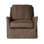 Product Image 4 for Monette Brown Linen Slipcover Swivel Chair - Brussels Coffee from Four Hands