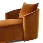 Close-up detail of armrest corner showing clear fabric texture and clean seam line