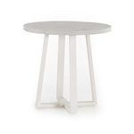 angled profile emphasizing table depth and contrasting light gray tabletop and white base