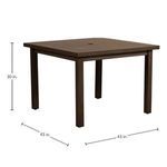 Product Image 11 for Club Aluminum Midnight Square Dining Table from Summer Classics