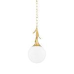 Product Image 1 for Victoria 1-Light Modern Decorative Vintage Gold Leaf Small Pendant from Mitzi
