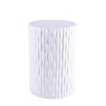 Product Image 1 for White Cylinder Garden Stool Bamboo Carving from Legend of Asia