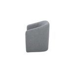 Side profile of Sandy Rolling Dining Chair highlighting smooth upholstery and seamless back to seat transition