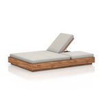 Double chaise viewed from opposite side, showing only left backrest elevated