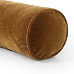 Close-up of one end showing round shape and plush wool velvet texture