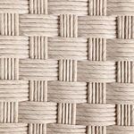 Close-up of vintage white thick rope box weave texture on saddle seat