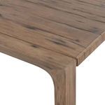 Overhead close-up on rustic grey oak tabletop planks with natural grooves and grain variation