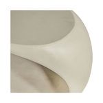 Close-up detail of Albers Outdoor Stool curved edge with smooth, polished concrete texture