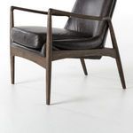 Product Image 15 for Braden Wood-Framed Black Leather Accent Chair from Four Hands
