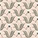 Close-up vertical view of floral wallpaper emphasizing leaf and flower pattern on matte surface