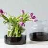 Black Colorblock Flower Vase image 1