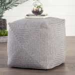 Product Image 1 for Bridgehampton Solid Light Gray Indoor/ Outdoor Pouf from Jaipur
