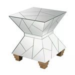 Product Image 1 for Mirrored Mosaic Hourglass Foot Stool from Elk Home