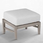 Product Image 5 for Croquet Aluminum Mahogany Ottoman from Summer Classics