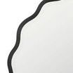 Close-up of scalloped frame edge texture and matte black powder-coating finish