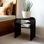 Product Image 7 for Cascade Waterfall Edge Black Wood End Table from Creative Co-Op