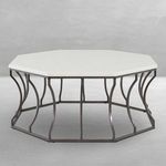 Product Image 1 for QS Audrey Coffee Table, Sandstone White with Slate Gray Base from Summer Classics