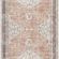 Rectangular runner rug with a faded gray and brown vintage pattern featuring two central medallions and intricate border d...