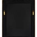 Back of Hilltop Raffia Arch Wall Mirror showing fully finished black backing and metal hanging hooks