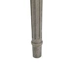 Close-up of fluted leg with weathered cerused oak finish on Annette Counter Stool