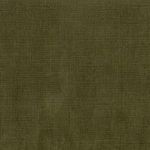 Tightly framed fabric texture of olive chenille upholstery on the sofa.