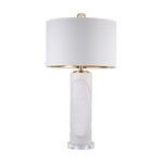 Product Image 1 for White Embossed Oval Lamp from Elk Home