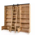 Product Image 7 for Bane Triple Bookshelf with Ladder - Smoked Pine from Four Hands