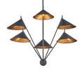 Product Image 4 for Serpa Medium Black Chandelier from Currey & Company