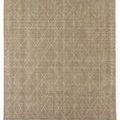 Taupe Moroccan hand-knotted area rug with subtle diamond and traditional Berber motifs in a wool-cotton blend